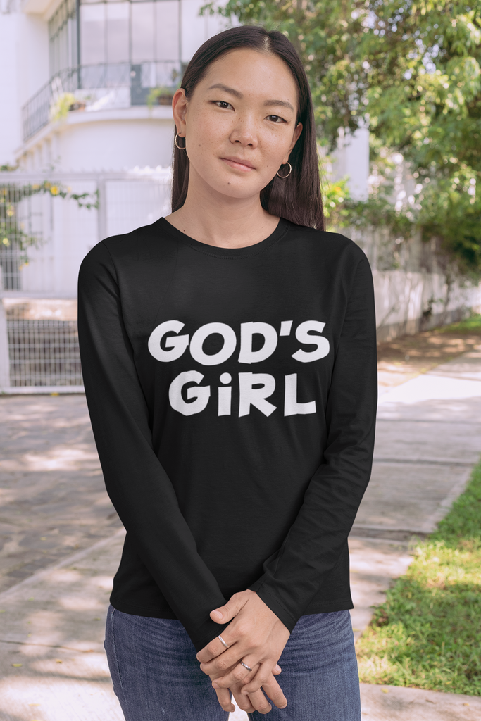 God's Girl Long Sleeved - Black with White - RTK Style