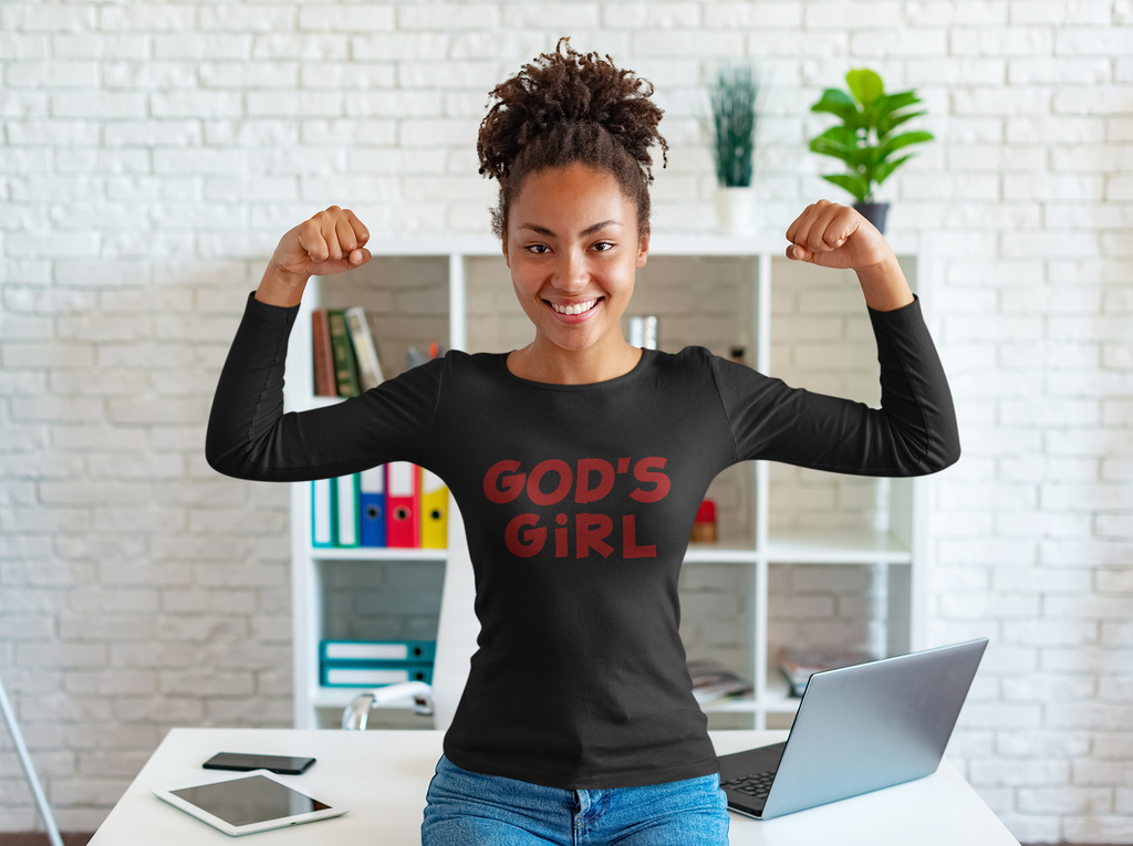 God's Girl Long Sleeved - Black with Red - RTK Style