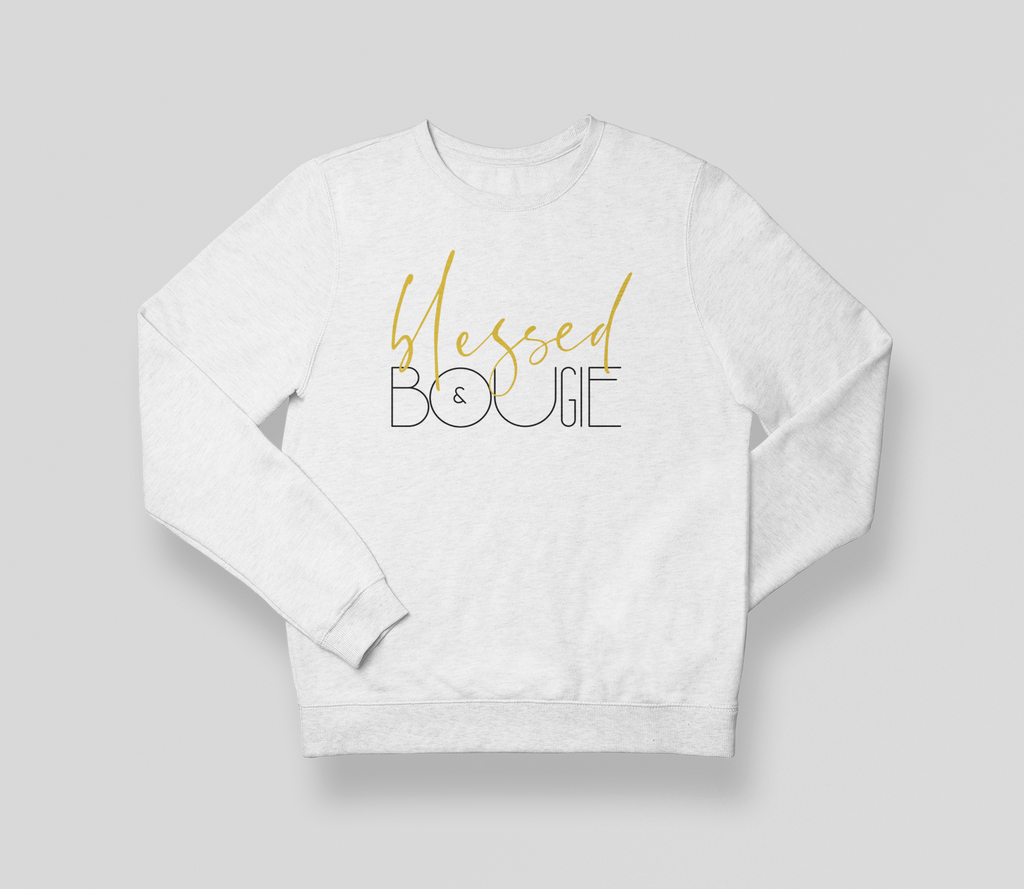 Blessed & Bougie Sweatshirt - White with Accent - RTK Style