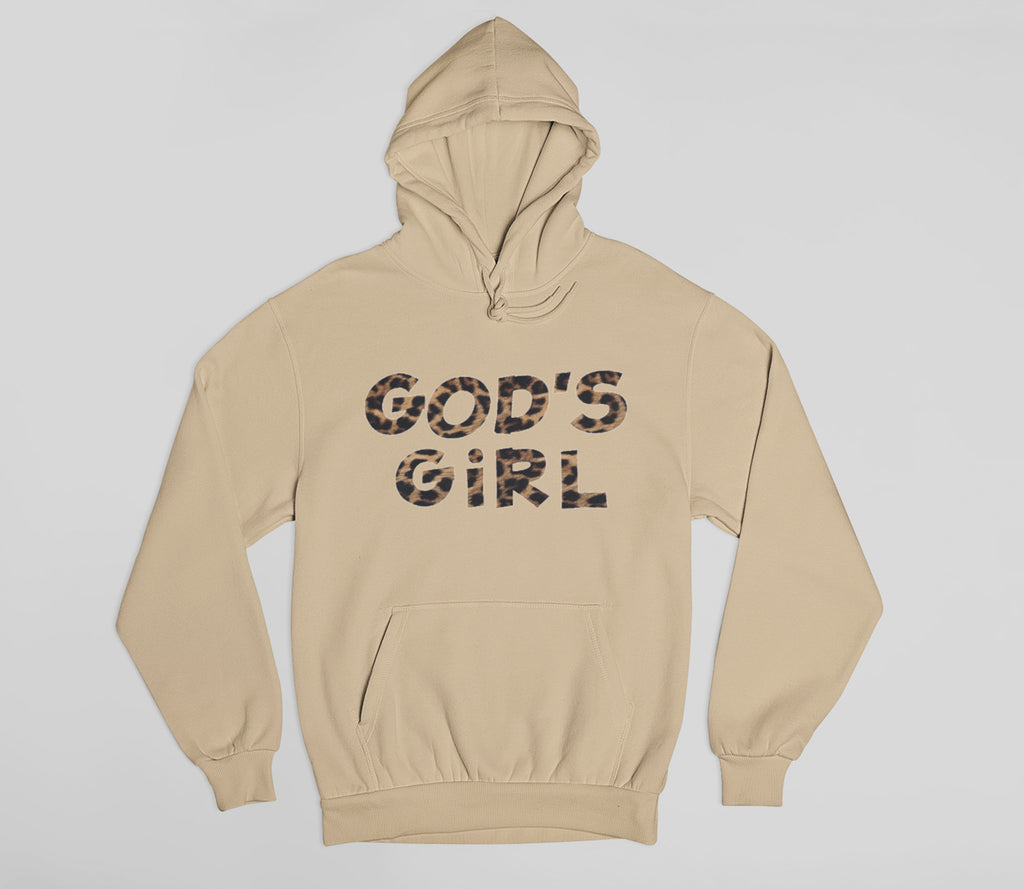 God's Girl Leopard Hoodie - Tan - RTK Style