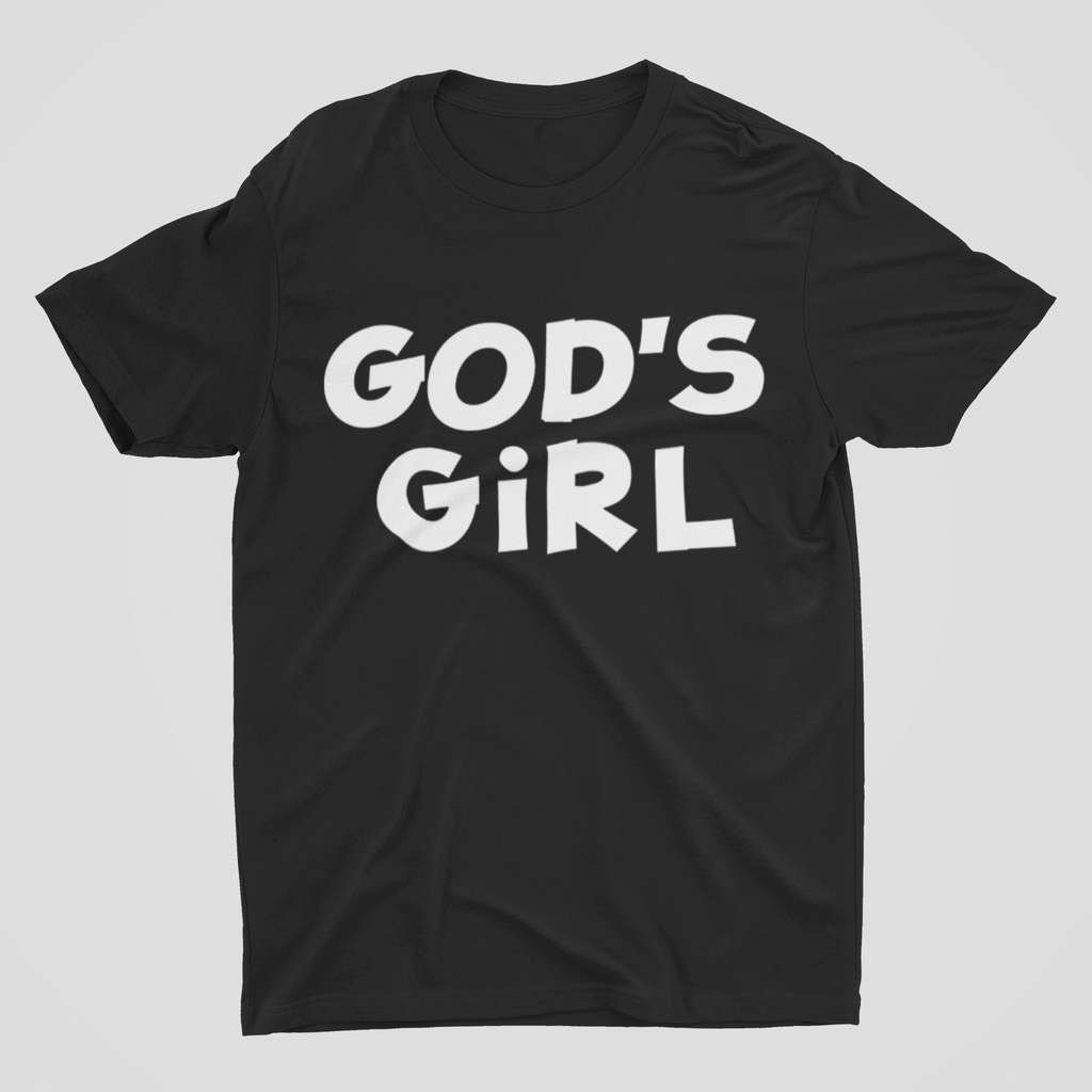 God's Girl Black T-Shirt with White Print - RTK Style