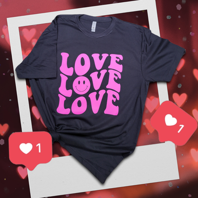 LOVE LOVE LOVE T-Shirt - Black - RTK Style