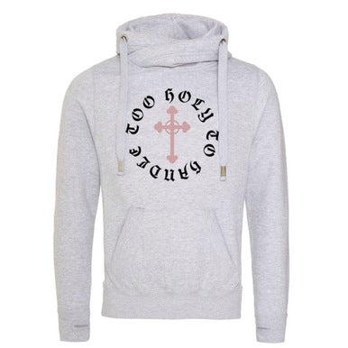 Too Holy To Handle Cross Neck Hoodie - RTK Style