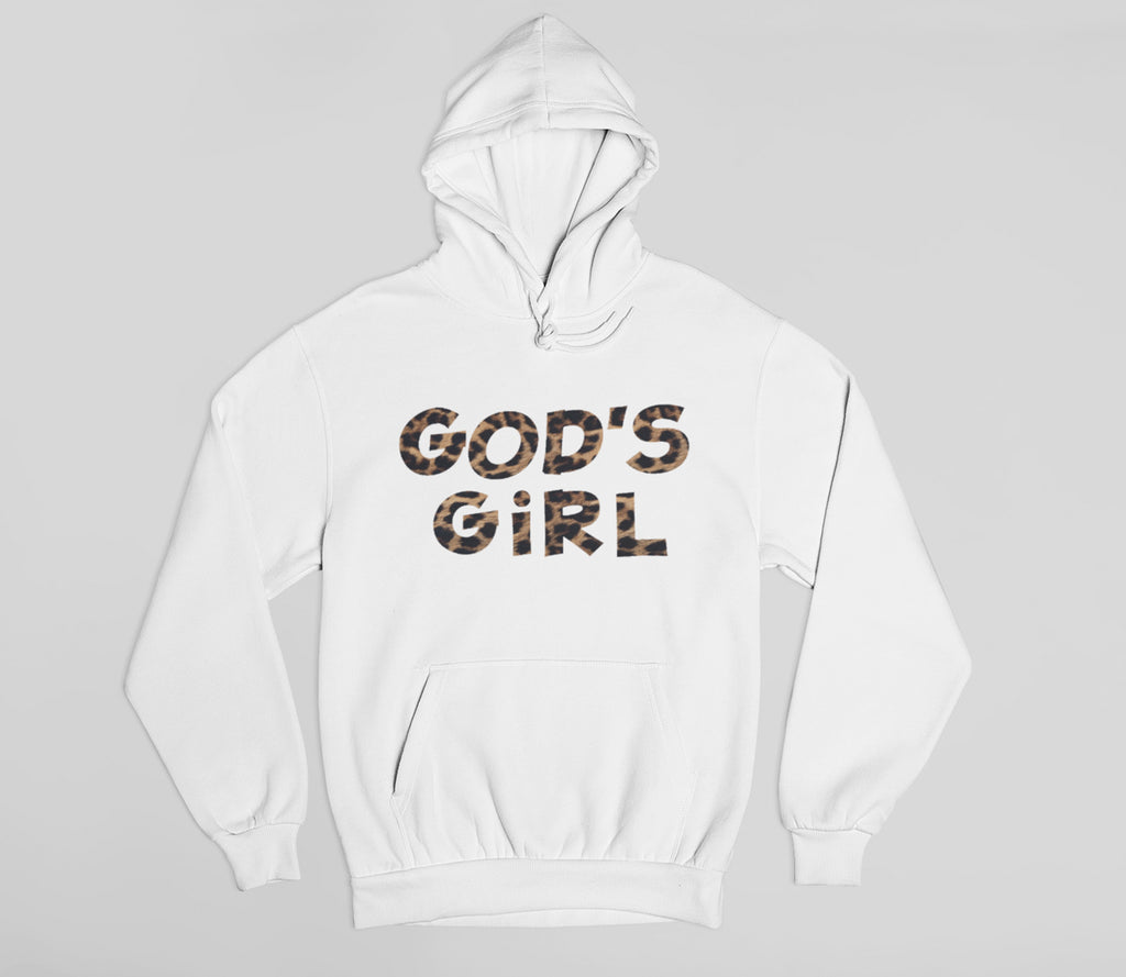 God's Girl Leopard Hoodie - White - RTK Style