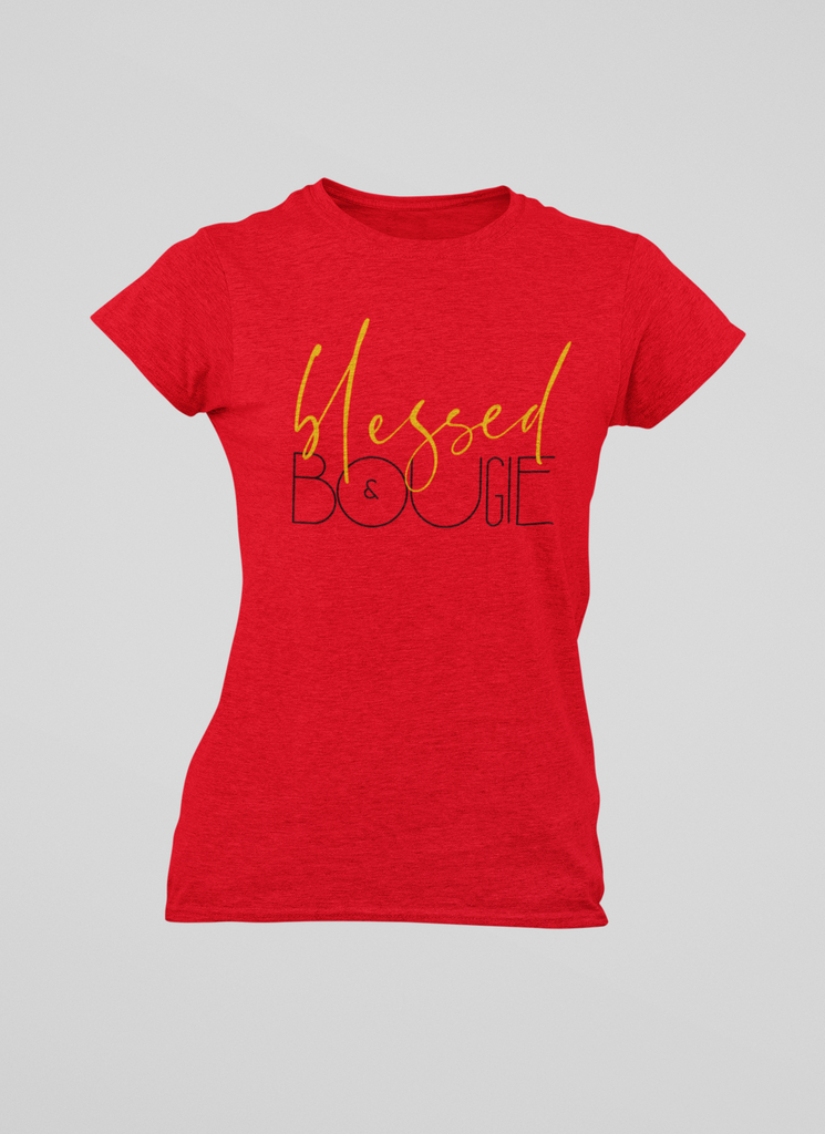 Blessed & Bougie T-Shirt - Red - RTK Style